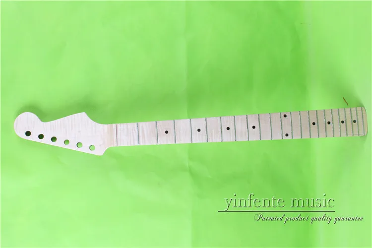 

0025# 25.5" maple color Electric guitar neck flame maple made Bolt on maple fingerboard fine quality 22 fret