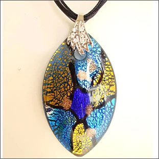 RED SNAKE Murano Glass Blue Silver color and More Colors Necklace Pendant