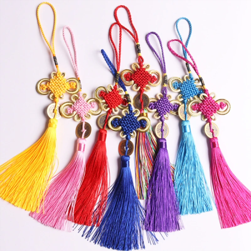 3PC Phnom Penh Chinese Knots Copper Money Tassels DIY Jewelry Home Textile Curtain Garments Decorative Accessories Craft Tassels