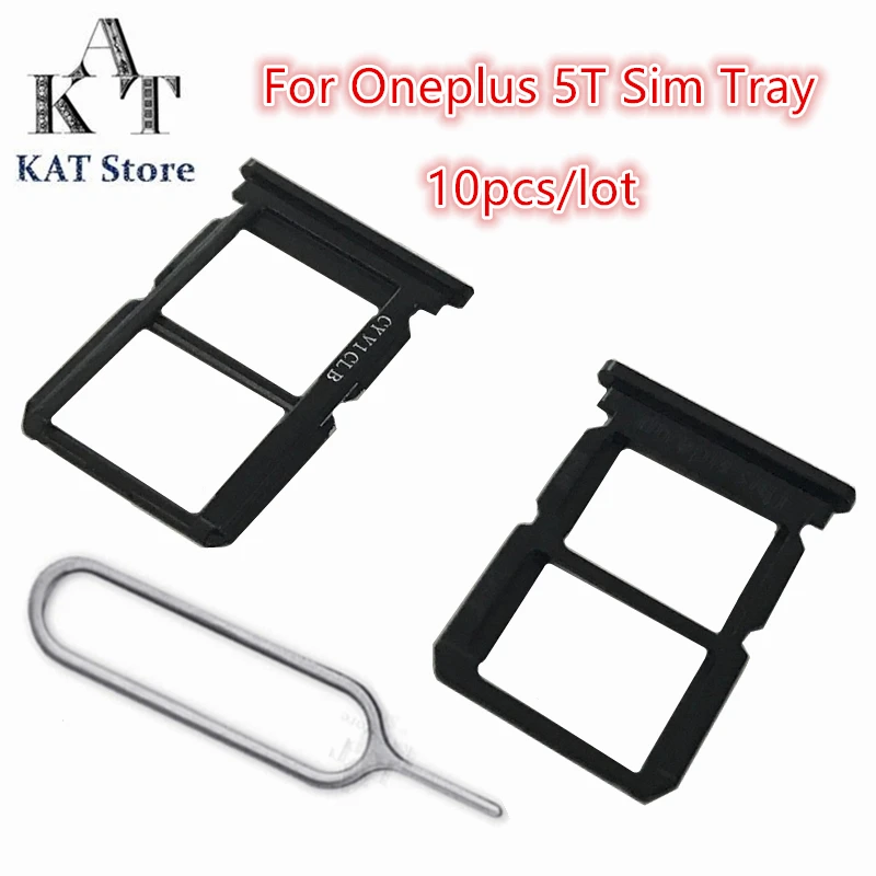 10Pcs Sim Tray For Oneplus 3T 5T 6 Micro SIM Card Tray Slot Holder SIM Slot With Eject Pin Needle Tool Repair Parts