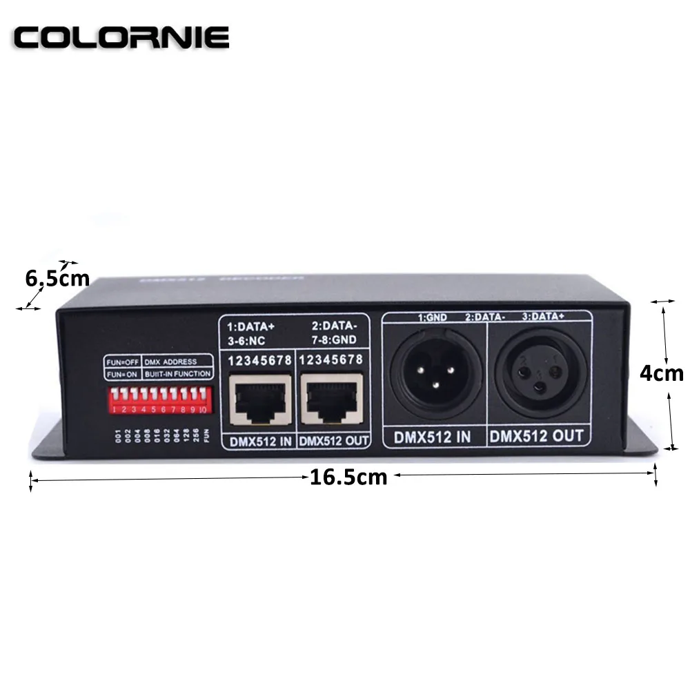 DC12V-24V LED RGB controller 3x8A 3CH DMX Decoder Controller 8A Each Channel for RGB 5050 3528 LED Strip Module Light