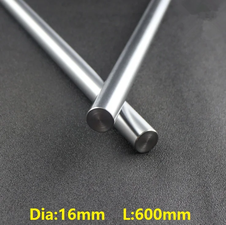 10pcs/lot 16mm linear shaft 600mm long 16x600 mm hardened chromed plated linear shaft steel  3D printer parts