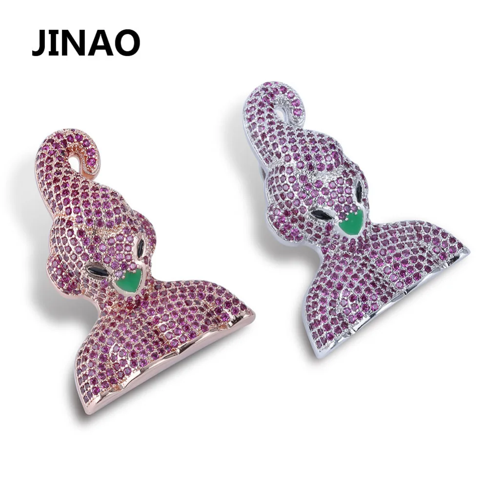 JINAO Hip Hop Jewelry Anime  Majin Buu Men Necklaces & Pendant Jewelry Iced Out Chain Cubic Zircon Necklace Man Gifts