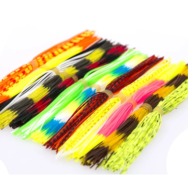 6 Bundles/Bag multiple colour Silicone Skirts for Spinner bait Rubber Jig Lures Squid Snapper Jigging Fishing Lure Accessories view 2