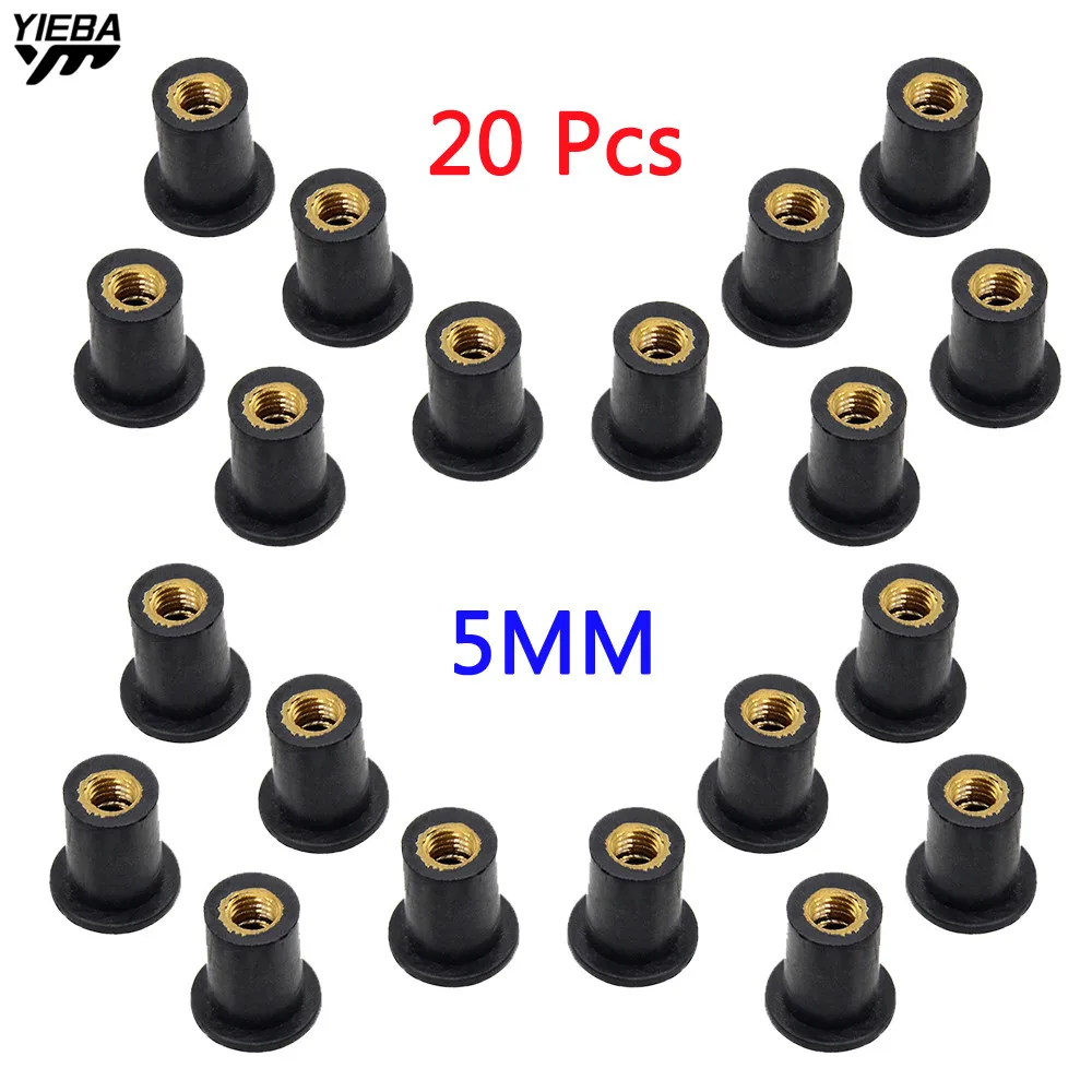 

M5 5MM Motorcycle Windscreen Well nut Rubber Well Nuts FOR KAWASAKI FZ1 FZ6 FAZER FZ6R FZ8 HONDA NC750 S/X 14-15 CBF1000/A CB400