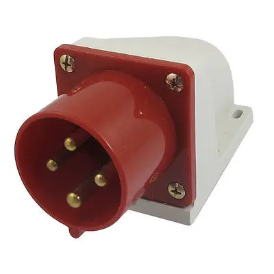 32A Splash Proof 3P+E IEC309-2 Industrial Panel Mount Plug Connector