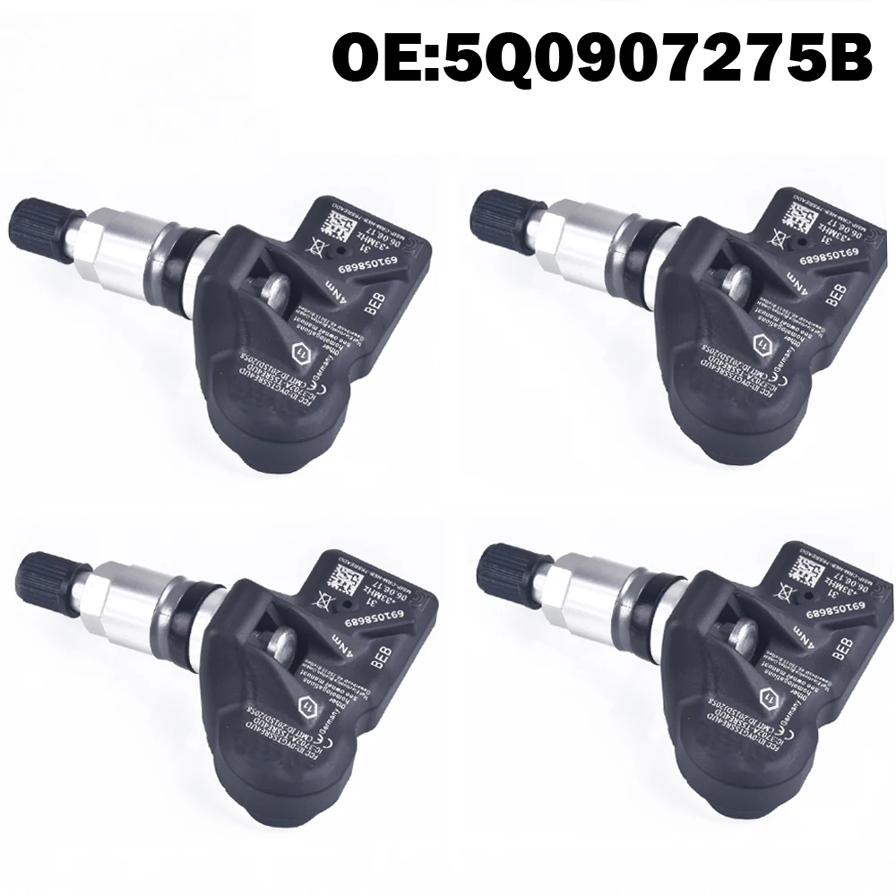 

4 PCS waterproof Car Tire Pressure Monitor Sensor TPMS for SKODA Citigo Fabia Octavia Karoq Rapid Roomster Superb Yeti Kodiaq