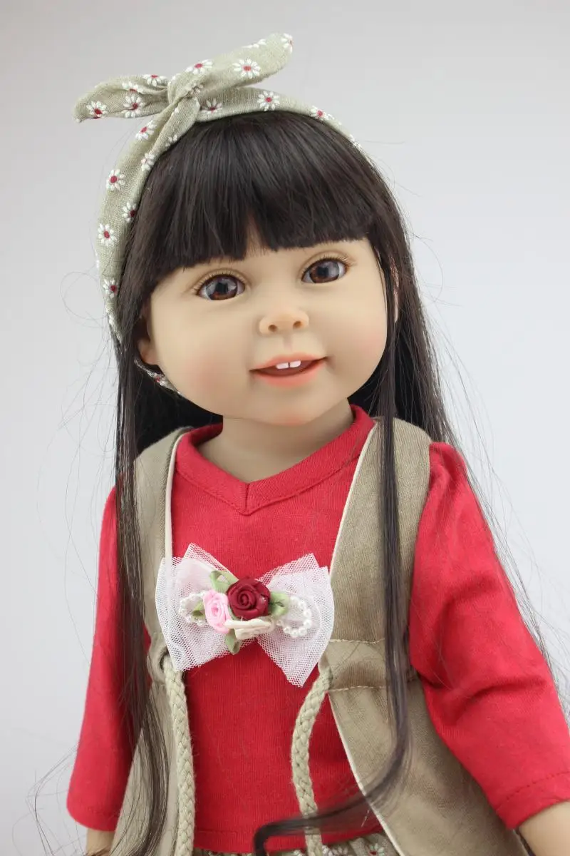 Nice Reborn Baby Doll Soft Vinyl Kids Girl Princess 45 CM 18 inches Babe Lovely Kids Playmate For Children Kids Playmate Gifts