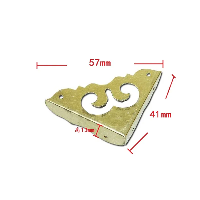 Bulk 41mm Brass Corner,Luggage Case Box Corner Brackets Decorative Corner For Furniture Decoration Triangular Corners,Yellow