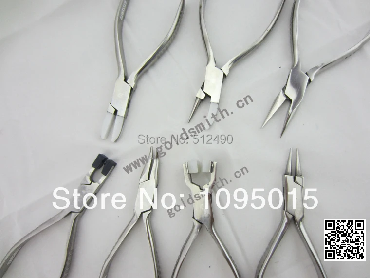 7pcs/lot diy jewelry Pliers/ jewelry tools /glasses repair tool matte Stainless Steel pliers