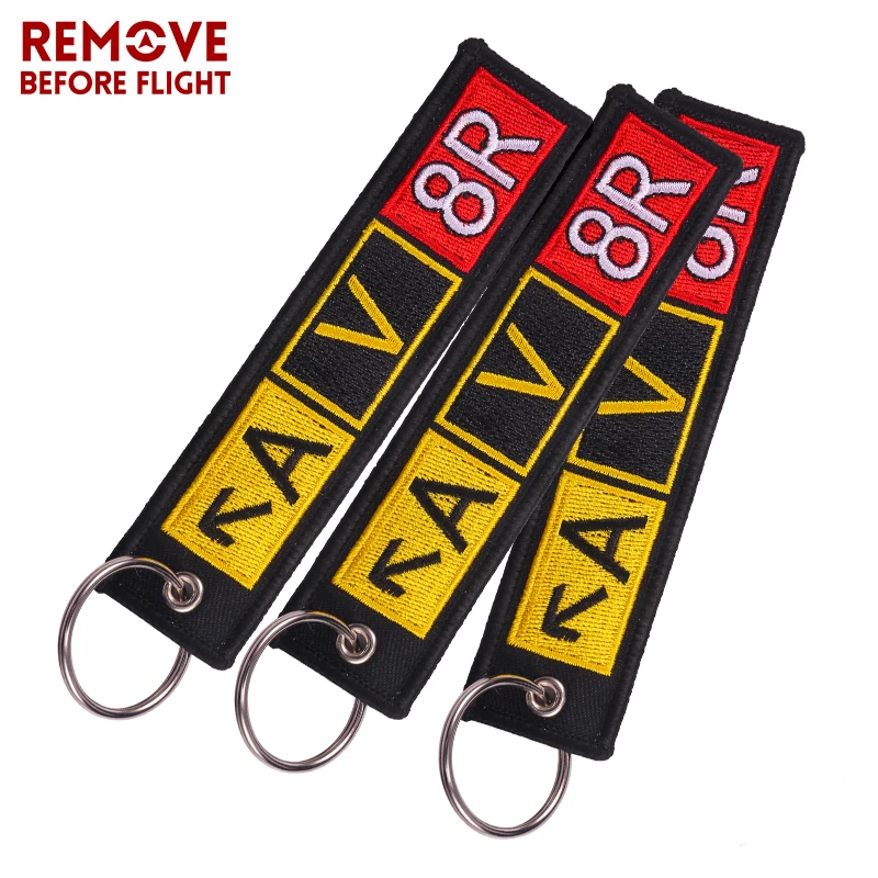 Fashion Keychain Aviator Flight Crew Key Chain Jewelry Embroidery Pilot Key Ring Chain Aviation Gift Key Holder 3 PCS/LOT