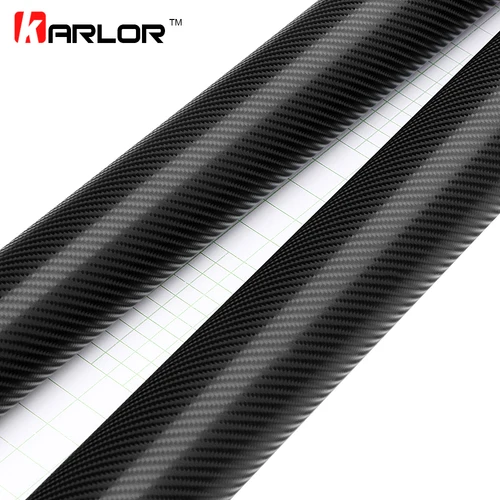 Imagen 2 del producto Película de vinilo de fibra de carbono para coche, lámina de envoltorio para estilismo de automóviles de 152cmx200cm, rollo de película 4D para capó de coche, accesorio de pegatinas para techo de vehículo
