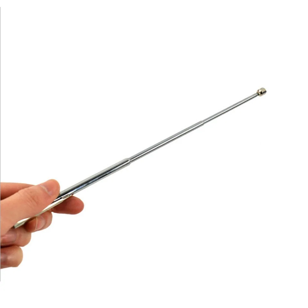 Magnetic Pick Up Rod Stick Extending Magnet Portable Telescopic Easy Rod Handheld Tool Silver