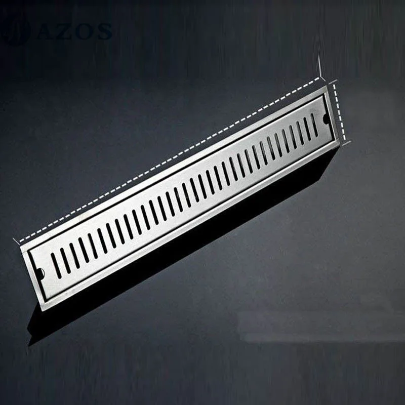 30CM 304 Stainless Steel Linear Nickel Brushed Toilet Floor Drain Strainer Grates Waste Bathroom Shower Overflow Part PJDL015-1