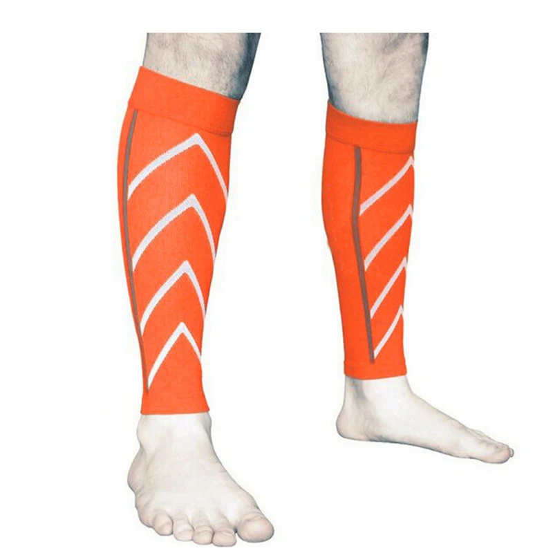 Brothock Kompression Dünne Kalbsleder Sport Socken Kalb Unterstützung Hilft Nacht Lauf Nylon Fluorescent Leggings Basketball Ärmeln