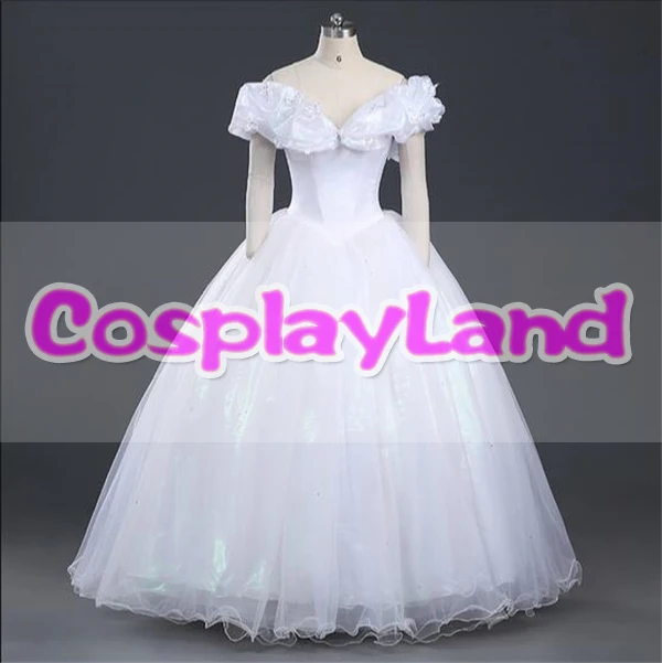 

Princess Cosplay Costume Halloween Costumes for Adult Women Bride Princess White Wedding Party Dress Ball Gown