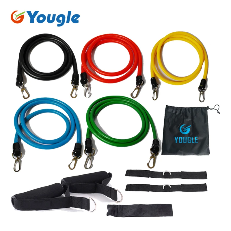 YOUGLE 11 Pcs/Lot Resistance Bands Loop Pilates Yoga Pull Rope For Workout Exercise