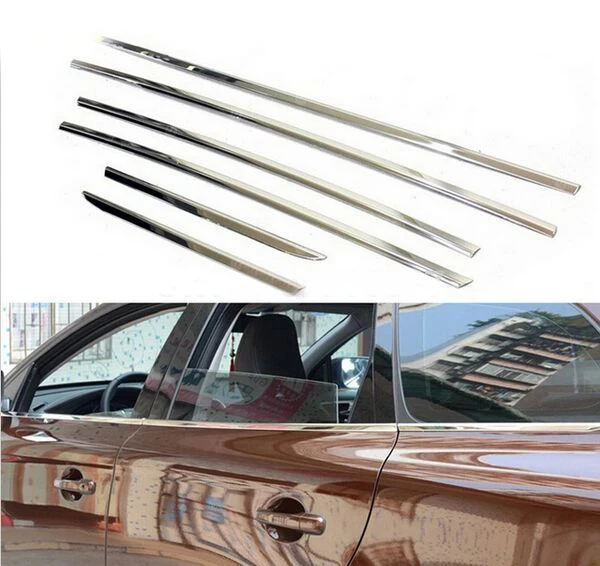 

Stainless steel down window cover trim 6pcs/set for Volvo XC60 XC 60 2009-2012