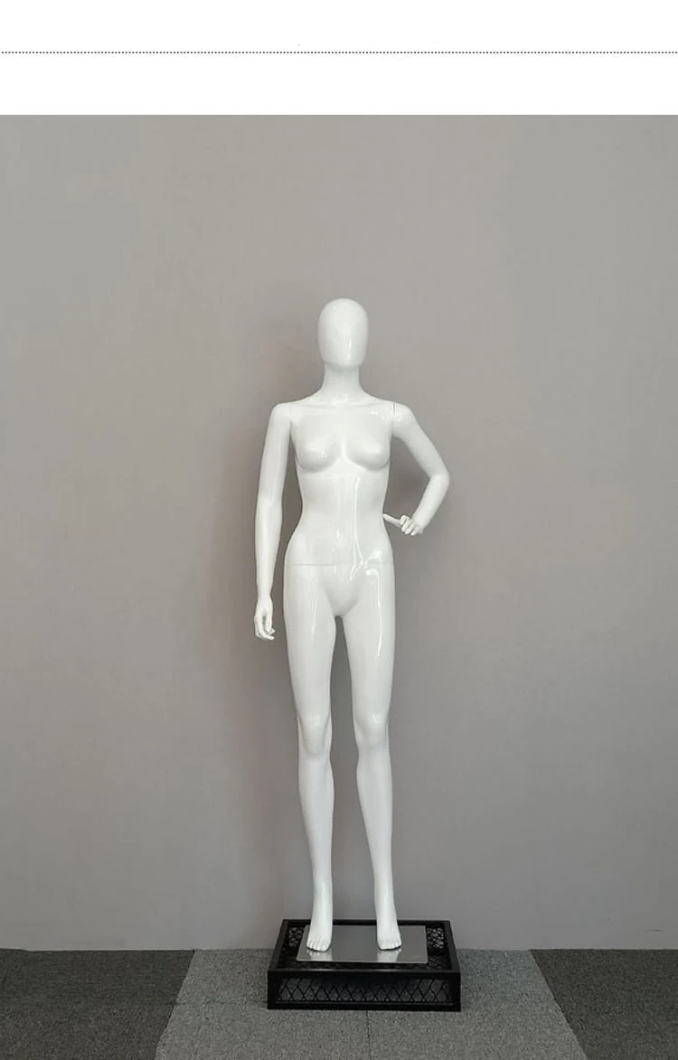 Fashionable Full Body Gloss White Mannequin Female Manican On Promotion