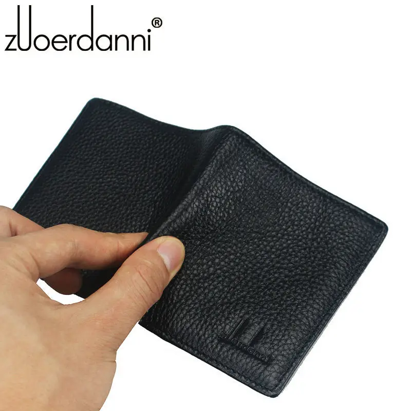 100% Genuine Leather Small Mini Ultra-thin Wallets men Compact wallet Handmade wallet Cowhide Card Holder Short Design purse New