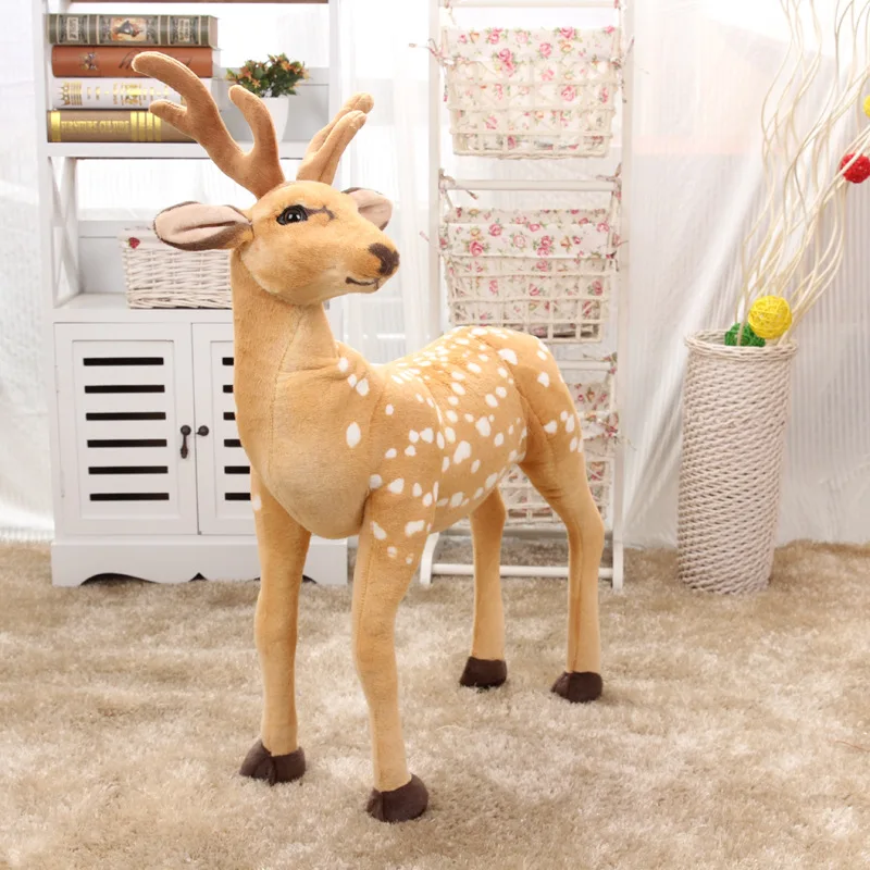 

about 60x50cm simulation Sika deer toy lovely standing deer plush toy birthday gift t0002