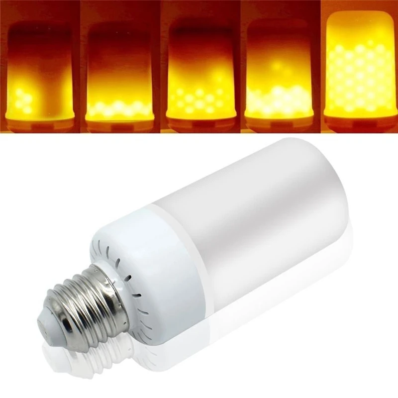 

E27 E14 B22 LED Flame Effect Light Bulb 220V 9W 12W LED Corn Bulb 2835 SMD Flickering LED Fire Light 110V Flame Light Holiday