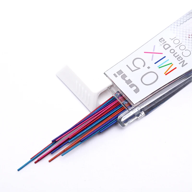 Japan Uni Nano Dia Color 0.5-202NDC Colored Mechanical Pencil Leads Refills 0.5mm Writing Supplies 202NDC Stationery