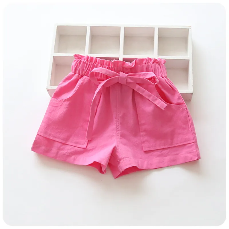 Retail 2-8 years shorts beach pants candy color fresh kids children summer
