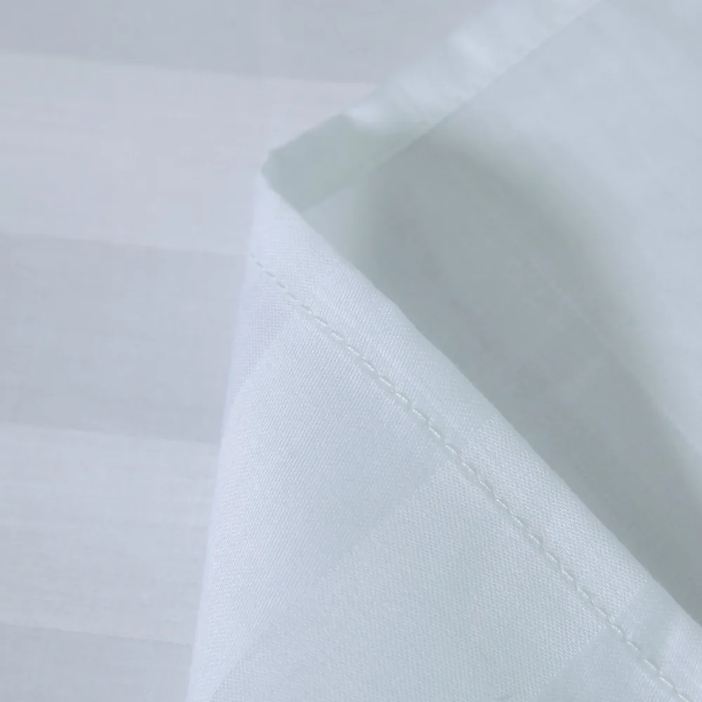 1PC Hotel White Duvet Cover Pure Stripes Hotel Duvet Covers 100% Satin Cotton Quilt Cover Top Quality Premium Bedding