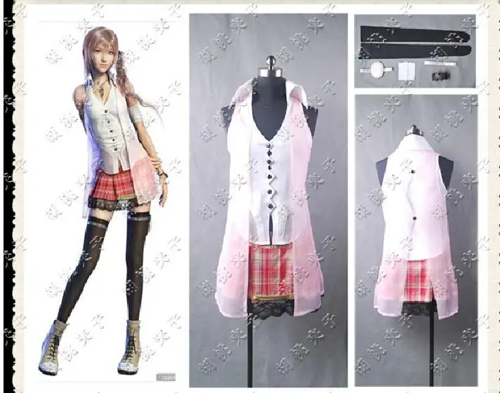 Final Fantasy XIII FF 13 Serah Farron Cosplay Costumes