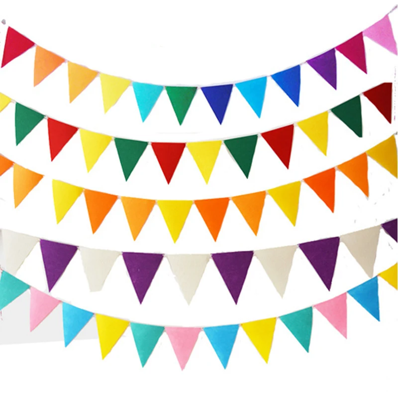 8M 18Flags Non-woven Pennants Bunting Banner Wedding/Valentine\'s day/birthday party Flags Hang Garland Decoration Supplies cheap