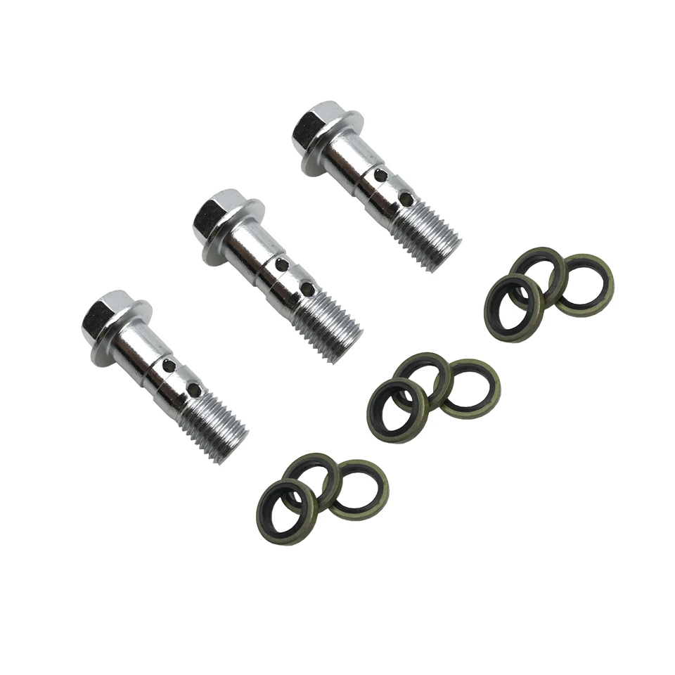 Motorcycle Double hole Brake Banjo Bolt M10x1.25 Oil Drain Screw/Hollow Screw For hydraulic brake hose caliper Adaptor