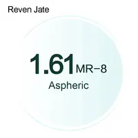 Reven Jate MR-8 lentes tintadas graduadas ópticas súper tenaciosas 1,61 lentes ópticas asféricas UV400 sólido y teñido degradado