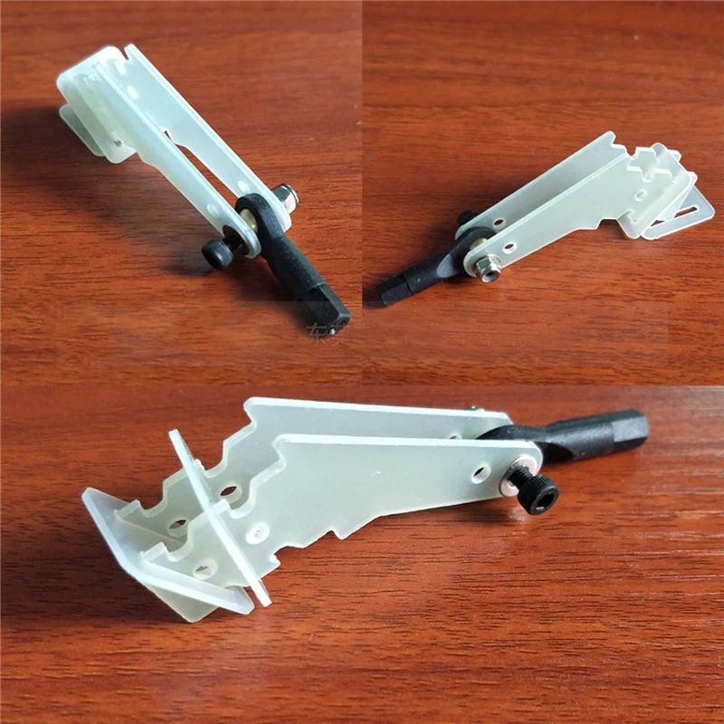 4PCS Glass Fiber Vertical Servo Rudder Rocker Arm Horn + Ball End Head Connecting Rod Set For 26-50CC Oil-powed  RC Airplane