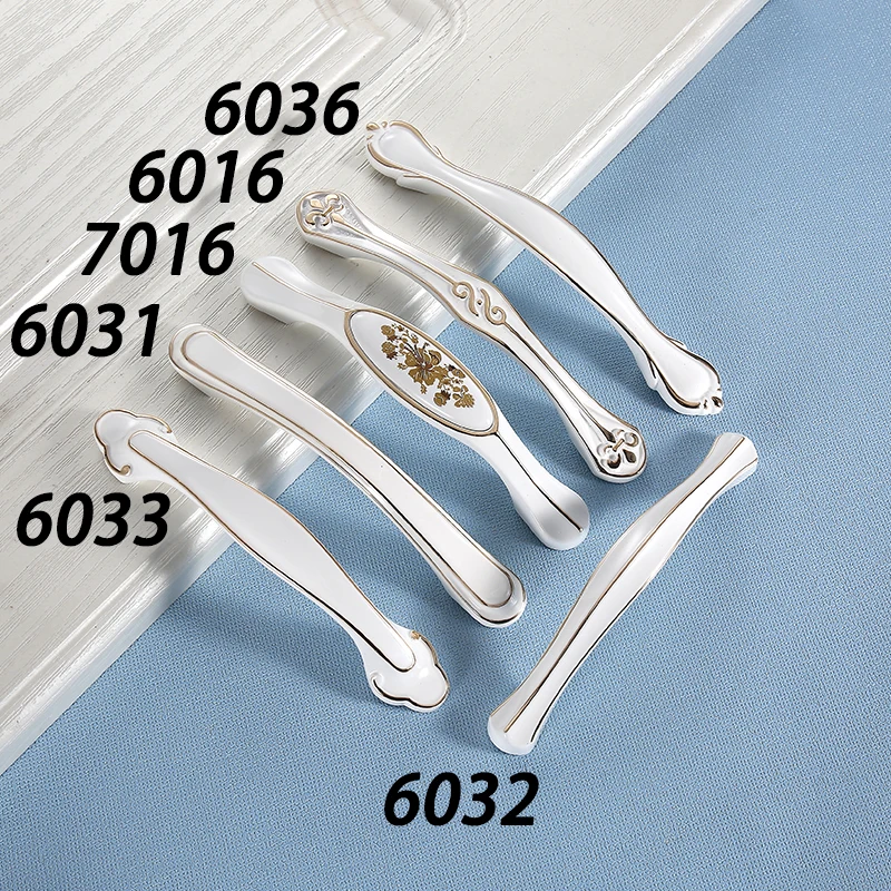 AOBITE White Cabinet Handles Lvory Kitchen Cupboard Door Pulls Drawer Knobs European Fashion Furniture Handle Hardware Wholesale