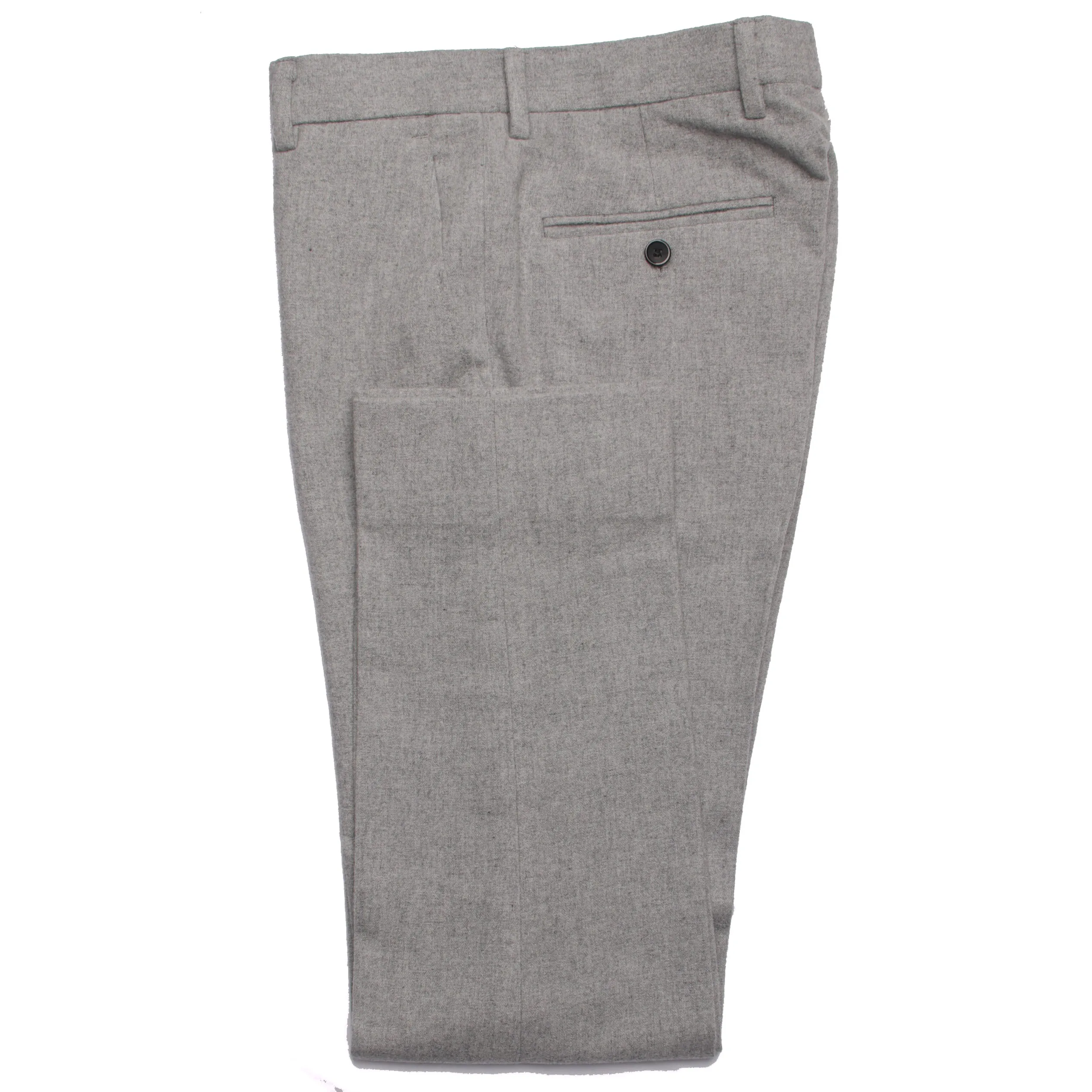 Fashion Grey Flannel Pants Men Slim Fit Business Pants Custom Made Pants Gray Flannel Trousers Tailored Warm Wool Suit Pants