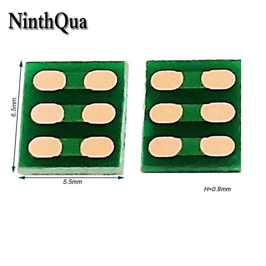 NinthQua 20pcs Double-sided 3pin Wiring Board 5.5*6.5*0.8mm Multi-functional Adapter Board Test Circuit Board