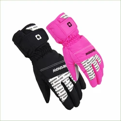 SG04 Waterproof Snow Gloves Winter Motorcycle Cycling Ski Snowboarding Glove Black Outdoor Free Shipping