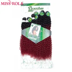 Miss Rola Synthetisch Krullend Haar Extensions Ombre Haar Bundels Haar Weeft T1B/Bug 18 