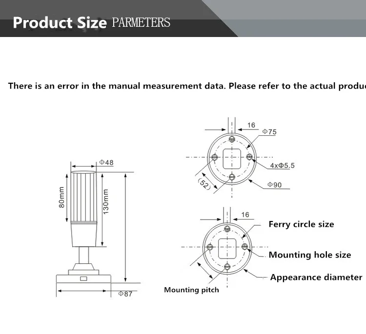 New Led 3 Color In 1 layer Indicator Light 24V Warning Light Workshop Machine Signal Buzzer Alarm Caution Safety Warning Light