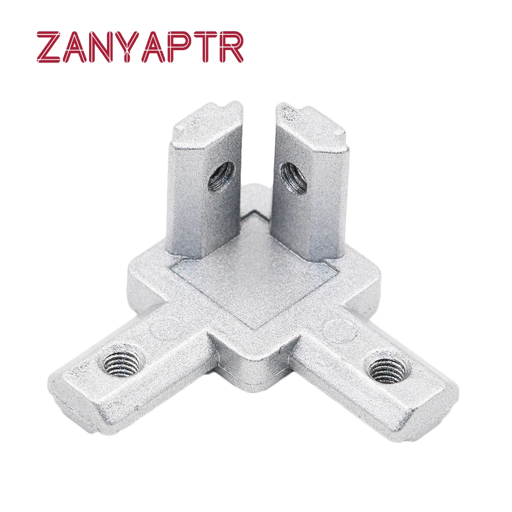 

4pcs EU 2020 T Slot Aluminum Profile 3-way 90 deg inside corner bracket Interior Connector f/ Alu-profile For 3D printer