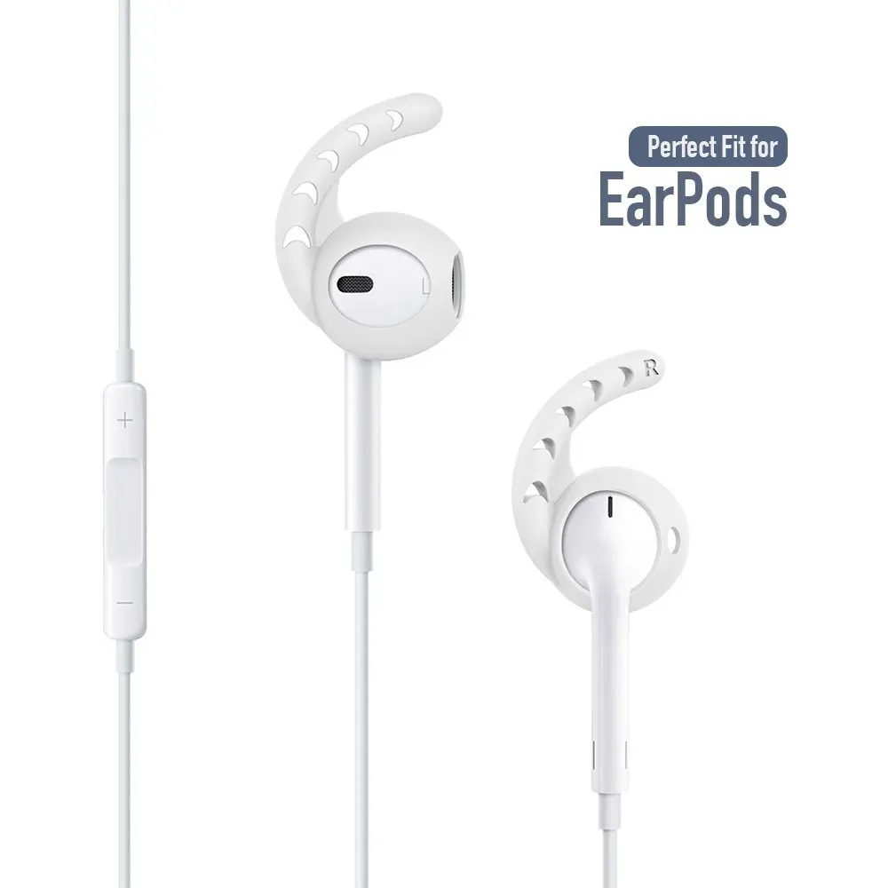 Di ricambio In Silicone Morbido Antiscivolo Copertura Dell'orecchio Gancio Auricolari Consigli Auricolare Custodia In Silicone per EarPods 3 Pairs