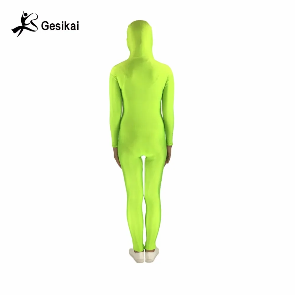 24 Hrs Shipped Out Womens Hooded Unitard Spandex Zentai Running Bodysuits Womens Fitness Costumes Free Shipping