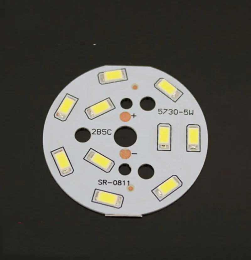 5W patch 48mm LED 5730SMD 450-500LM lamp base plate with aluminum plate for globe bulb X10