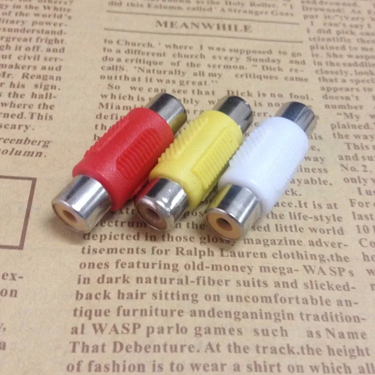 ELECTOP 10 Pack RCA Female To Female Coupler Audio Video Gold Adapter, For Phono, Speaker, RCA Cable, Amplifier