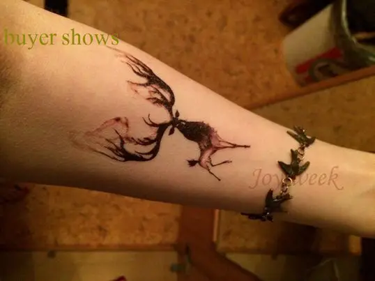 Etiqueta provisória impermeável da tatuagem 10.5*6 cm moose deer bucks tatuagem elk tatto adesivos flash tatoo tatuagens falsas para homens menina