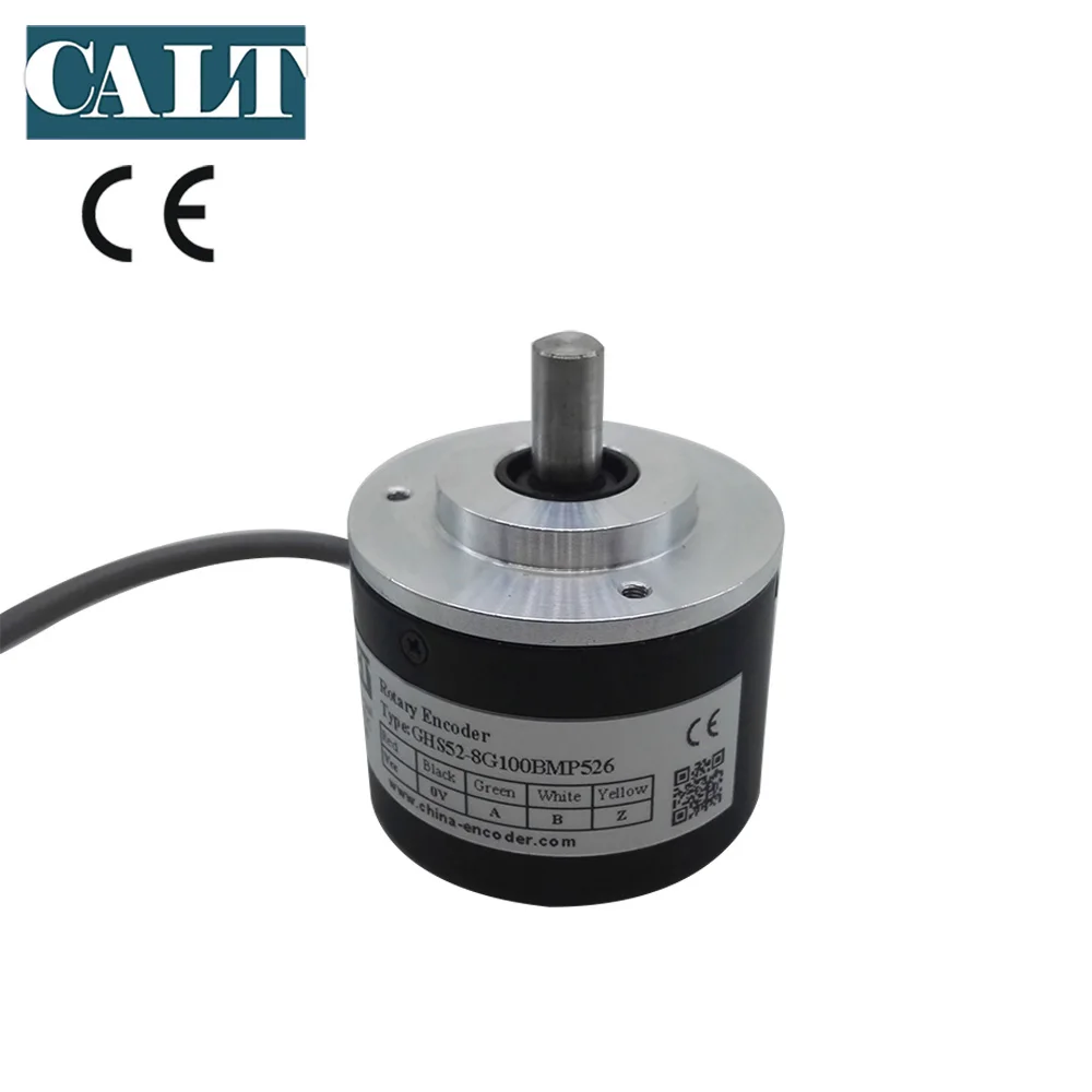 

CALT Encoder GHS52 8mm Shaft 1000 Pulse PPR A B Z 3 Phase Push-pull Output 5-26vV Optical Rotary Encoder