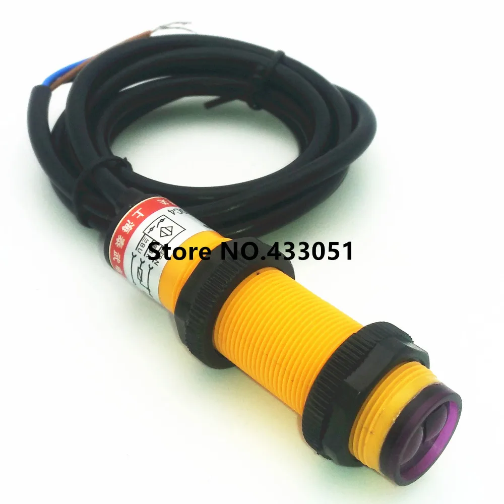 Free shipping,Diffuse reflection type photoelectric switch sensor E3F-DS30C4,6~36V DC power supply,detection distance 30cm,NPN