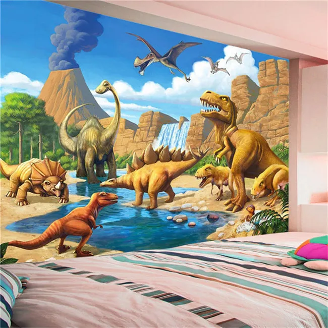 

3D wall sticker mural stickers wallpaper boys and girls cartoon nursery background children's room