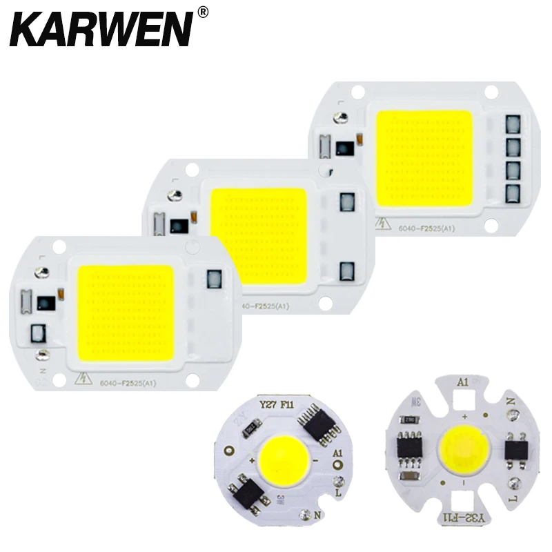 COB LED Chip Light 220V 10W 50W 20W 30W 3-9W prostokątna lampa chipowa do reflektorów bez potrzeby sterownika DIY Led Floodlight Lamp Y27 Y32